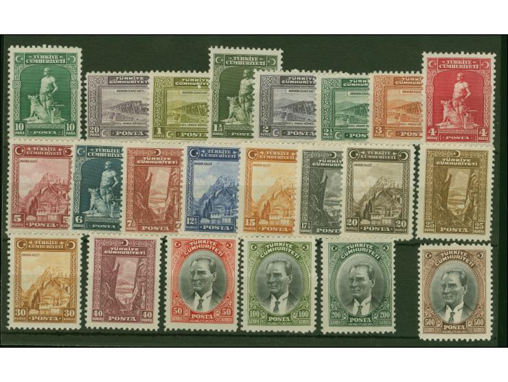 1930, Pictorial Issue, 5th London Printing, set of 22 up to 500 pia., mint never hinged, fine (Isfila catalogue value 1.050,-