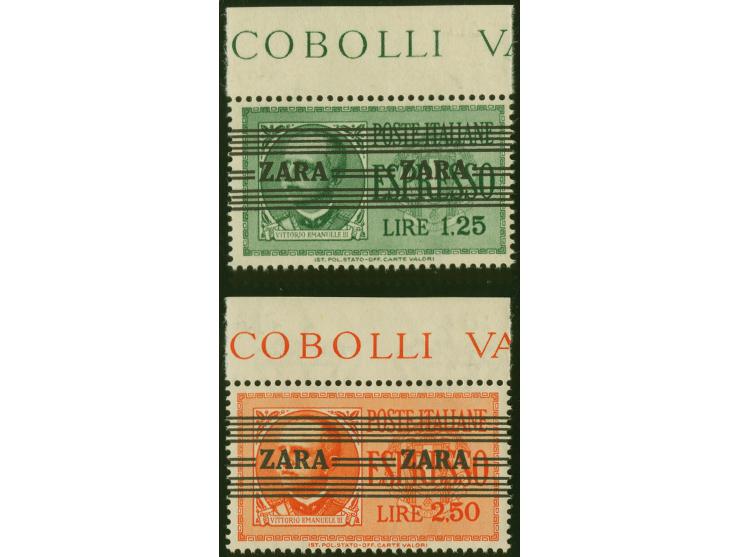 Eilmarken 1,25-2,50L, Type I, einheitliche Oberrandstücke von den Druckfeldern 7-8, postfrisch, tadellos