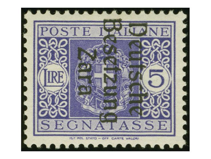 1943, 5L., von Aufdruckfeld 14 mit Aufdruckfehler “D von Deutsche unten offen", postfrisch, sehr selten mit einer Auflage von