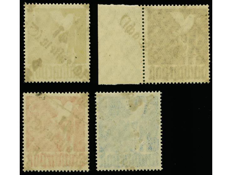 1948, “41/Lichtenstein (Sachsen)” auf Taube 1-5 Mark (1 Mark leicht fluoreszierend) komplett, postfrisch, in tadelloser Erhal