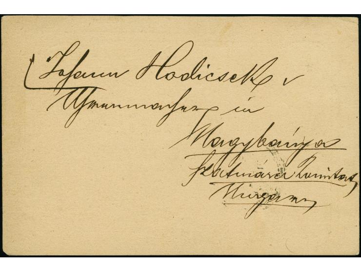 1871, Emperor Franz Josef 2 kreuzer yellow tied by cds. "NAGYBANYA 9.11.74" &nbsp;to Austrian postal stationery card 2 kreuze