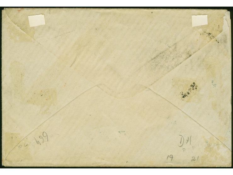 7 Kr. ultramarin im waagerechten Paar, voll- bis meist breitrandig mit EKr. "MÜNCHEN 27 1 (2)", zusätzlich nebengesetzt, auf 