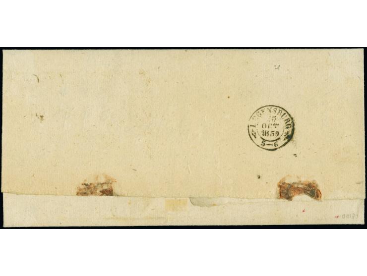 3 Kr. blau und 9 Kr. gelbgrün, beide farbfrisch und voll- bis meist breitrandig, die 3Kr. mit vollständigen Zwischenlinien un