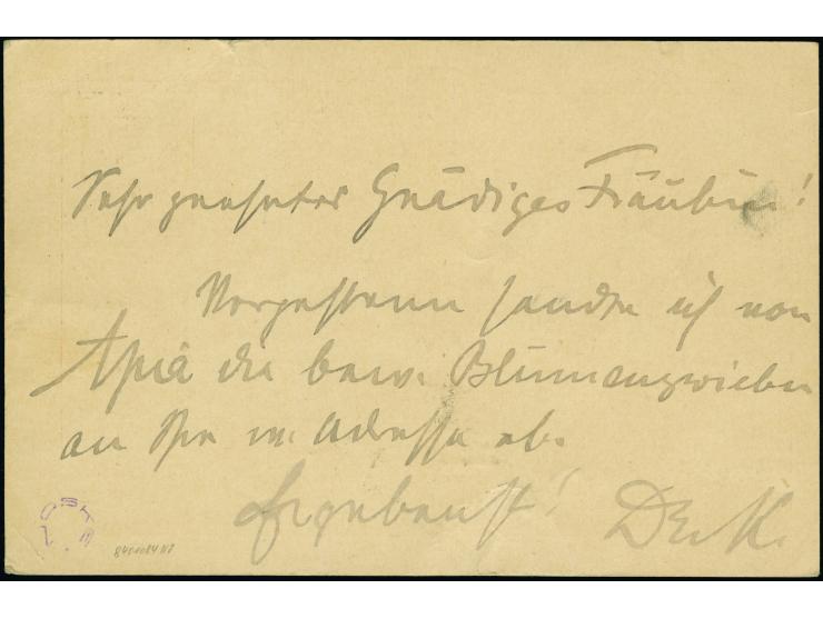 “MALUA SAMOA 7.12.09” sehr klar auf Ganzsachenkarte Kaiseryacht 10 Pfennig mit Text nach Krombach, Österreich mit vorderseiti