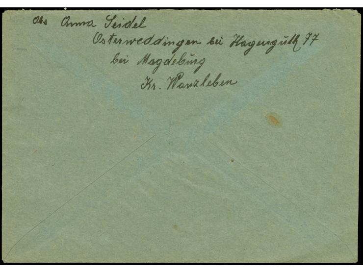 6 Pfg. im senkrechten Paar auf portogerechtem Fernbrief von “OSTERWEDDINGEN -4.1.46” nach Berlin, Bedarfserhaltung, sign. H. 