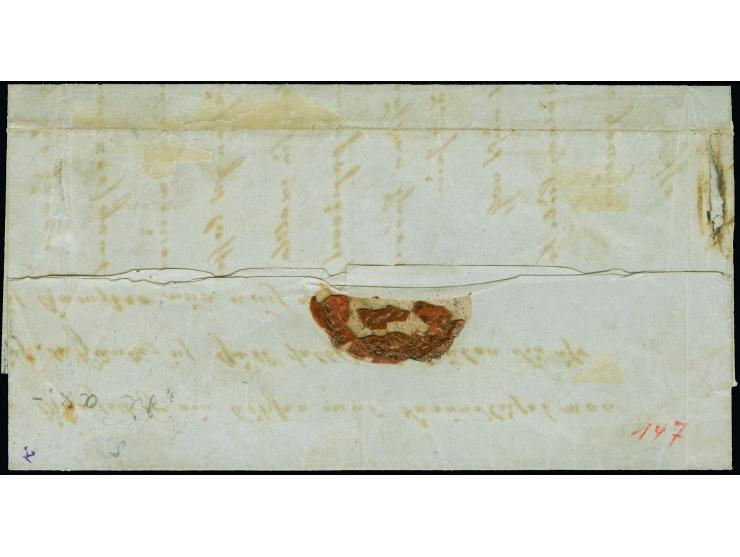 1 Ggr. auf blaugrau, farbfrisch und voll- bis breitrandig mit glasklar auf- und nebengesetztem blauen EKr. "HILDESHEIM 13 2" 