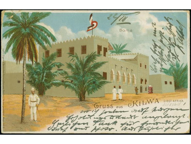 Privatpost J.-Davis: 1886, 1 P. grün im waagerechten Paar mit Stempel “APIA SAMOA MAR.22.98” auf dt. Ansichtskarte mit Text u