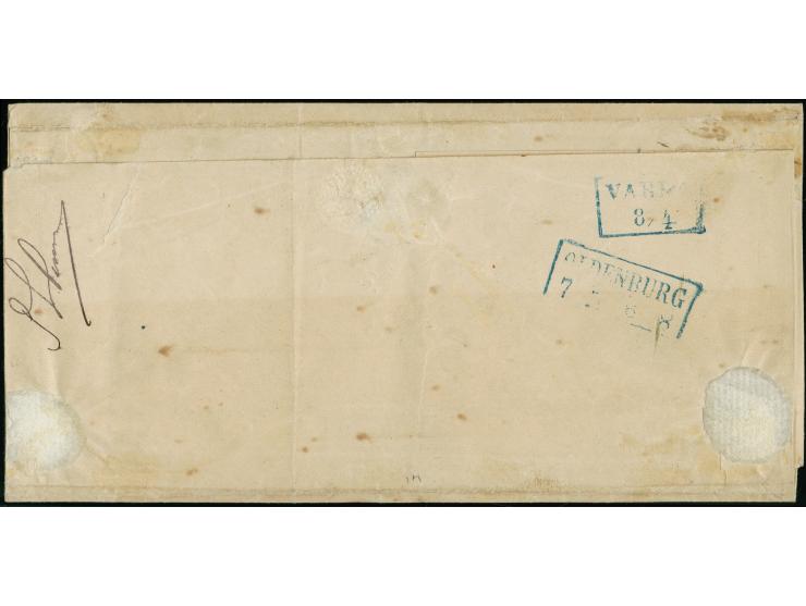 1859, 3 Gr. auf lebhaftgraugelb, farbfrisch und allseits voll- bis breitrandig geschnitten, sauber mit Ra2 “RODENKIRCHEN 7 / 