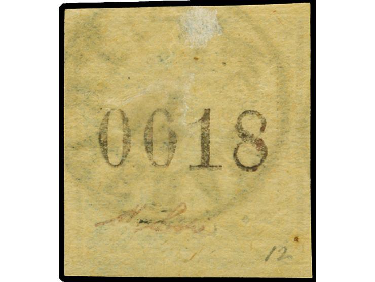 50 t. magenta with not regularly issued Coat of Arms handstamp, control number "0018", used with central Teheran c.d.s.. A ve