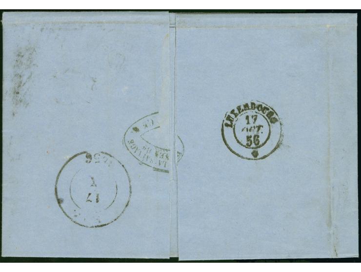 1852, William 10 c. grey-black with good to large margins, tied by circle of bars and boxed "PD", with adjacent "BASCHARAGE 1
