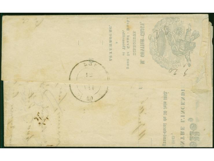 10 c. gray-black, horizontal pair with good to large margins, tied by circle of bars with adjacent &nbsp;"LUXEMBOURG 11 JUIL 