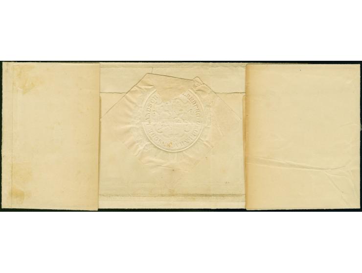 1 Ggr. auf blaugrau im senkrechten 4er-Streifen, schöne frische Farbe und all¬seits voll- bis breitrandig, unten mit &nbsp;Bo