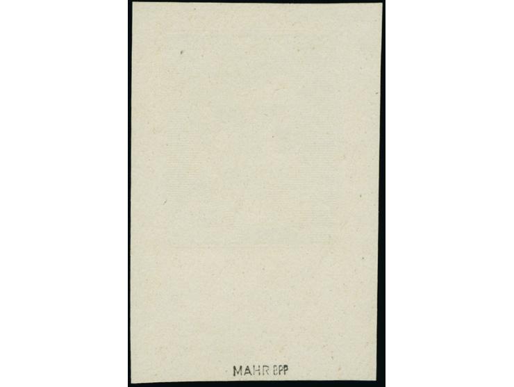 1942, Hitler 2,50K. violettultramarin als Einzelabzug auf ungummiertem Papier, im Unterrand mit Wappensiegel der Druckerei, t