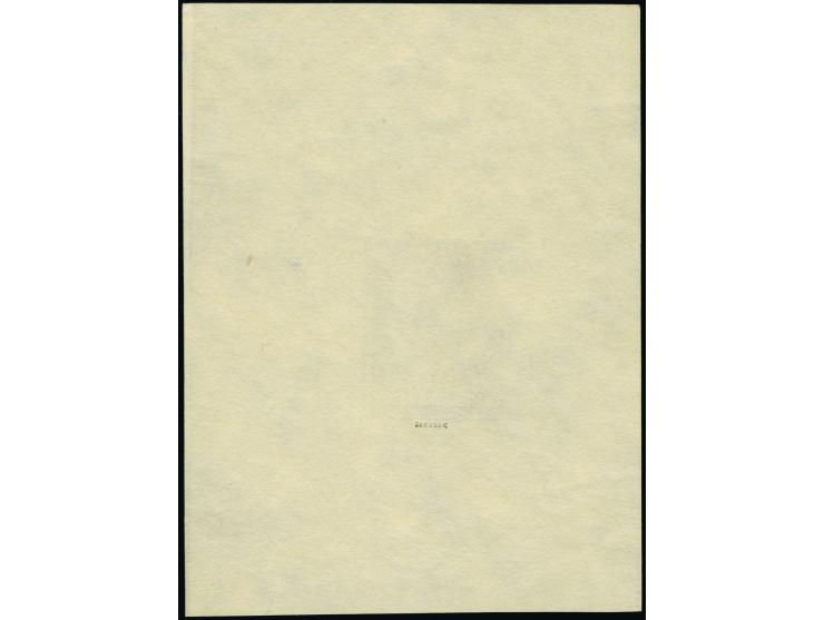 1942, 53. Geburtstag von Adolf Hitler 50 Gr. blau, als Einzelabzug im Kleinbogenformat (62x100mm) auf Japanpapier, ungummiert