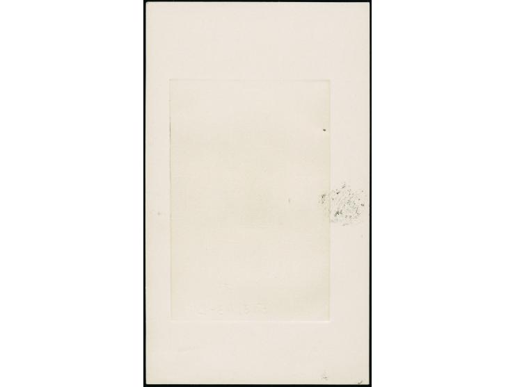 1943, 54. Geburtstag von Adolf Hitler 12 Gr. schwarz, ungezähnter Einzelabzug in Kleinbogenform, rechts im Rand mit Druck “NO