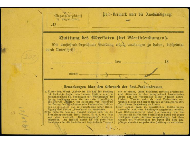 5 Groschen ockerbraun, 1 Groschen karmin und ½ Groschen orange je mit Rahmenstempel “BREMEN STADTPOST-EXPE. II 1.6.74” auf ko