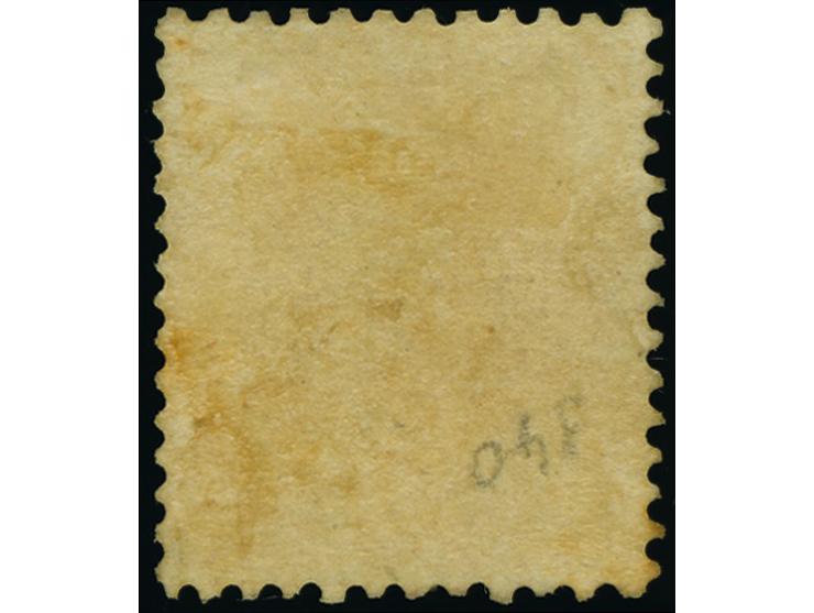 1863, 40 c. carmine, perforated 12 ½ x 13 ½, unused, with part original gum, deep colour, fresh and fine.