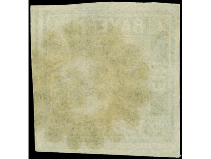 1849, 1 Kr. grauschwarz, Platte 2, farbfrisch und allseitig voll- bis breitrandig mit vollen Schnittlinien rechts und unten, 