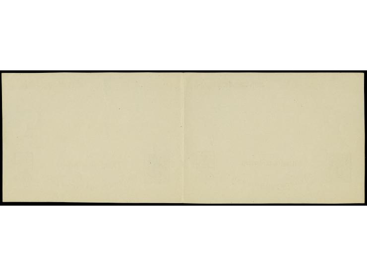 Postcard 5 c. grey, proof on thin paper in horizontal pair (folded in between), very fine