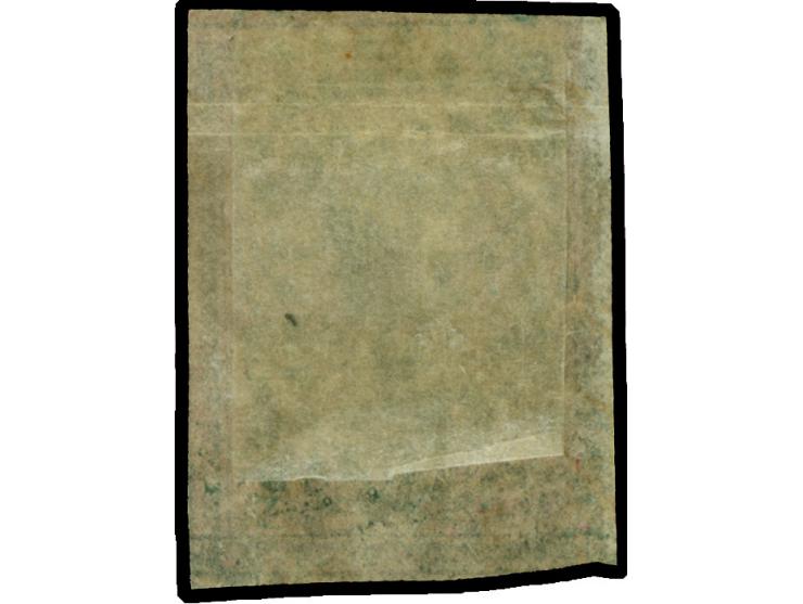 1863, first print 5 piaster rose left margin with characteristic color missing and extraordinary margins on all sides with di