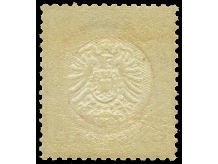 3 Kr. karmin, farbfrisch und gut geprägt sowie zentriert, mit markantem Plattenfehler “beschädigter Kreis links über der rech