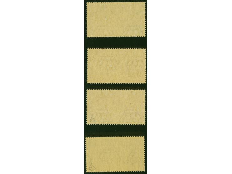 1941, Hitler/Mussolini, the 4 unissued values in different design, mint never hinged, very fine and rare, two signed E. Diena