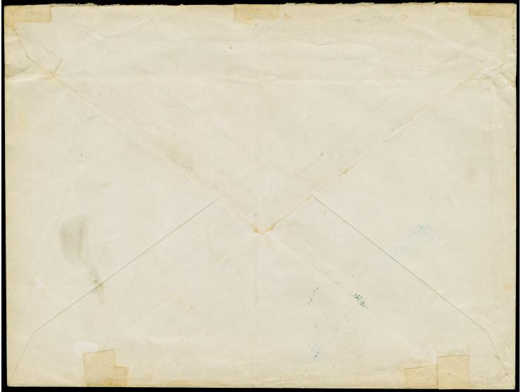 1875, großformatiger Umschlag mit Absenderstempel “DIRECCION GENERAL DE CORREOS Y TELEGRAFOS” nach Helgoland, ein interessant