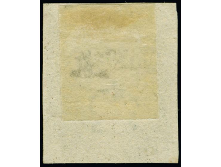 1840, Victoria One Penny black SF with good to large margins, light strike of the Maltese cross in red, fine