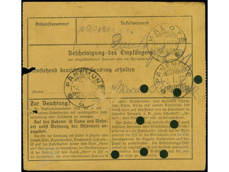 1923, 30C. auf 80M., 10 Einzelwerte, leicht treppenförmig geklebt, sauber mit Stempel “KALOTE 31.XII.24” und Sicherungslochun