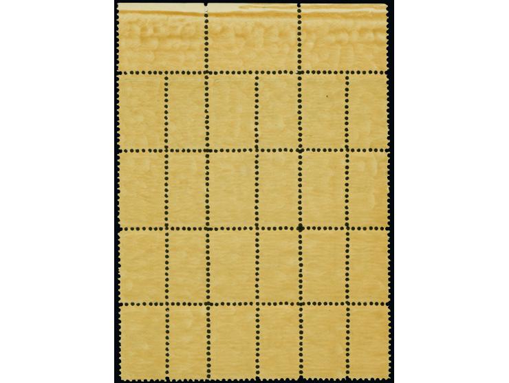 1901-10, Bantam ½ d. blue-green, Die I, wmk. Crown over A sideways, perf. 12½, an unused margin block of 24, fresh and fine, 