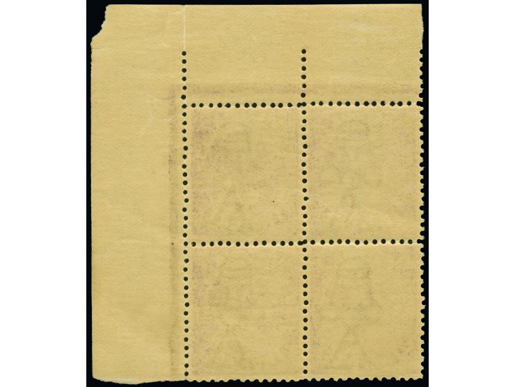 1901-10, 2 d. lilac, State I, perf 12 x 12½, a corner margin block of four, mint never hinged og. Very fine SG £ 104++
