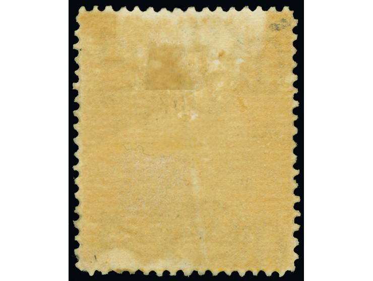 1886-1899, 2 s. 6 d. yellow, all wmk. V over Crown, perf. 12½, mint hinged large part og. Tiny vertical crease. Fine £ 225
