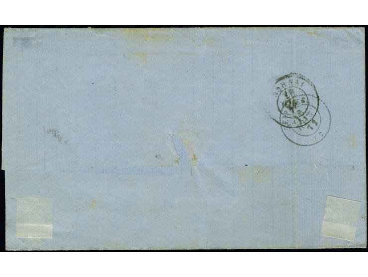 1871, folded envelope from Austrian Post Office "CANEA JUN/14/1871" (Tchilinghirian fig. 533) franked with 10 Sld. blue, to A