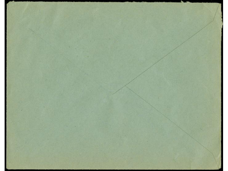 1946, Firmenvordruck-Brief aus Mühlhausen mit Frankreich Marianne 10 Fr. blau mit rotem Dienststempel “GOUVERNEMENT MILITAIRE