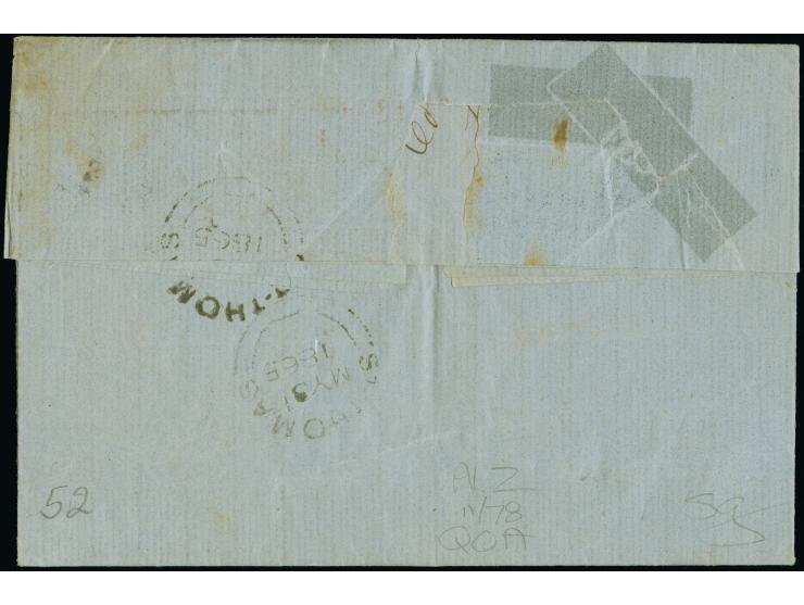 1862, Napoleon perforated, 80 c., Horizontal pair, tied to entire double rate letter from "LE HAVRE 15 MAI 65" via "ST.THOMAS