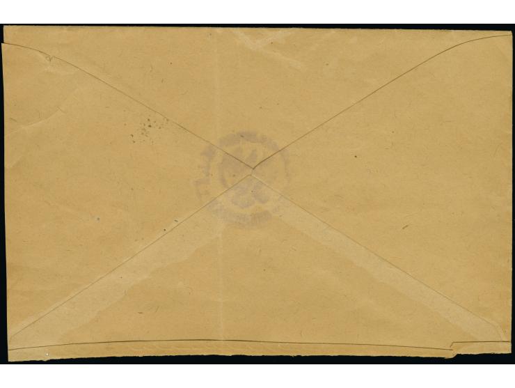 “Cenz./Kontr.poczty, Ostrzeszów”, boxed two-line censor mark on postage-free envelope with senders cachet “Police…”, from “HA