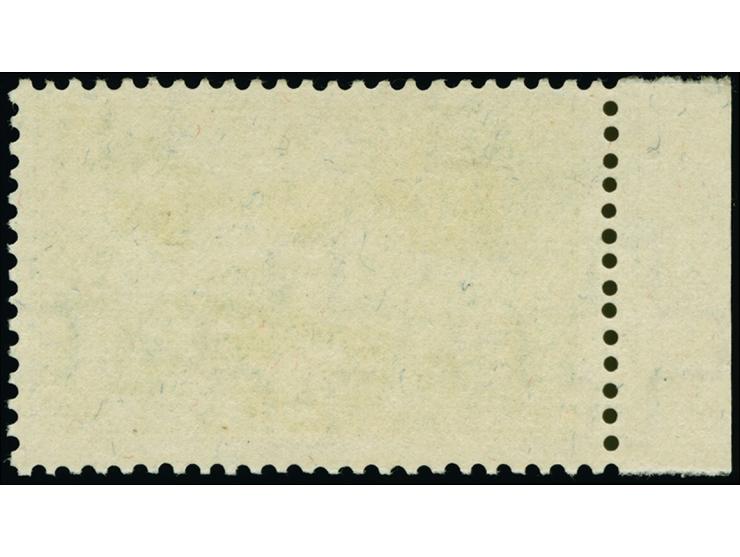 1914, Landschaften 3 Fr. schwärzlichbläulichgrün, linkes Randstück, postfrisch, einwandfrei, unsigniert