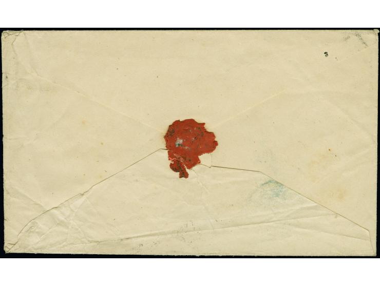 1860, "Postahane-i Konya 1278" seal (Isfila no.3, RRR) on prefilatelic envelope from Konia to Constantinople with all arabic 