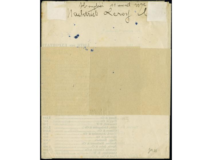 1871, 25 c. blue, fresh colours, tied by GC “5104" SHANGHAI alongside red cds “PAQ. ANG. V. BRIND A. MOD 25 mai 72” (Salles-N