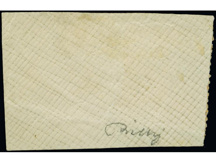 1870, 30 Gr. graublau mit handschriftlicher Entwertung “Constanti-/opel 20-1-72” in Mischfrankatur mit kleiner Schild 2 Gr. g