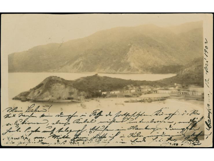 “CROATIA”, violetter L1 auf Venezuela 1900 Ganzsachenkarte mit 10C. rot auf lila, datiert “Campana 12 Mai 1902”, vorschriftsm