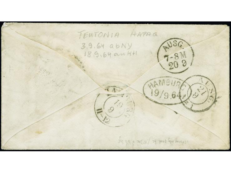 1861, Washington 3c. rot (oxydiert), straight edge, sauber mit Korkstempel und nebengesetztem Aufgabestempel “LOCKPORT SEP 1 