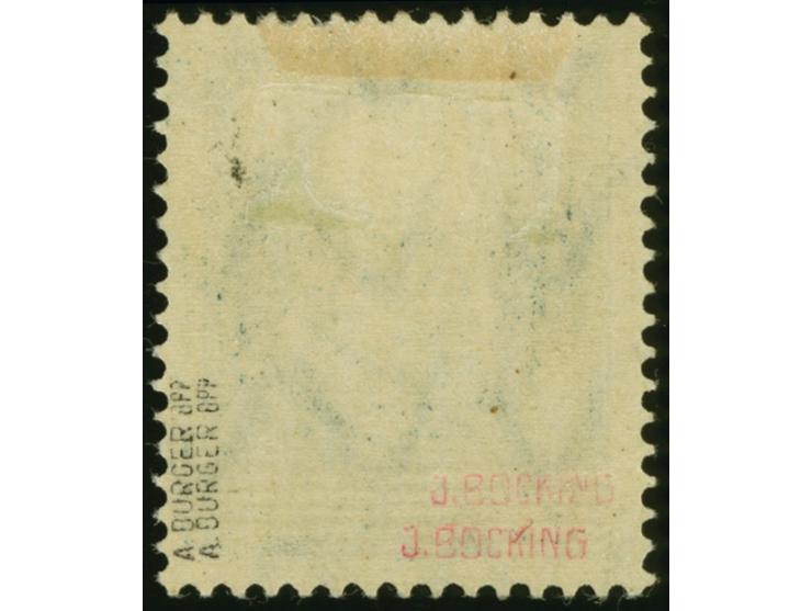 1920, Ludwig 20 Pfg., mit Doppelaufdruck und Aufdruckfehler “oberste Gitterlinie unterbrochen”, ungebraucht, tadellos. Mehrfa