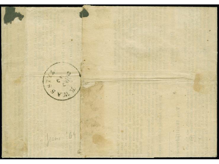 1860, Franz Joseph 2 Kr. hellgelb in Mischfrankatur mit 1863 Doppeladler 2 Kr. gelb weit gezähnt, mit Stempel “WIEN 21 6” auf