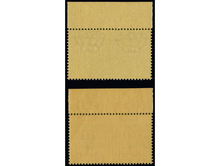Eilmarken 1,25-2,50L, Type I, einheitliche Oberrandstücke von den Druckfeldern 7-8, postfrisch, tadellos
