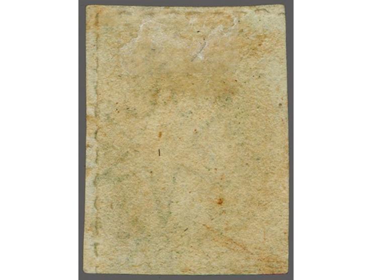 1860/69, Rouletted Issue 1 d. bright yellow-green green, wmk. Large Star, second rouletted issue, good margins on three sides