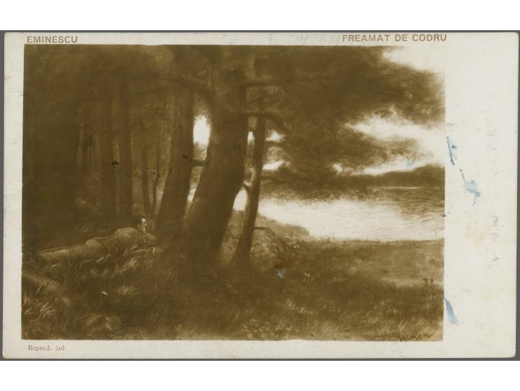 "PAZARCIC" Romanian Occupation Bulgaria, 5 ba. green on postcard with blue censor via Varna with arrival mark, very fine