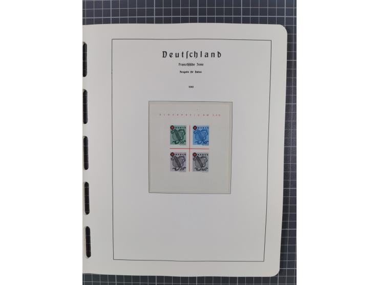 1945/49, in den Hauptnummern komplette postfrische Sammlung inkl. Blocks, gute Erhaltung, auf Vordruckblättern