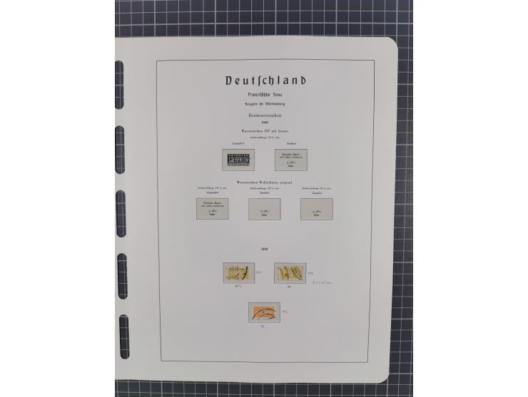 1945/49, in den Hauptnummern komplette postfrische Sammlung inkl. Blocks, gute Erhaltung, auf Vordruckblättern
