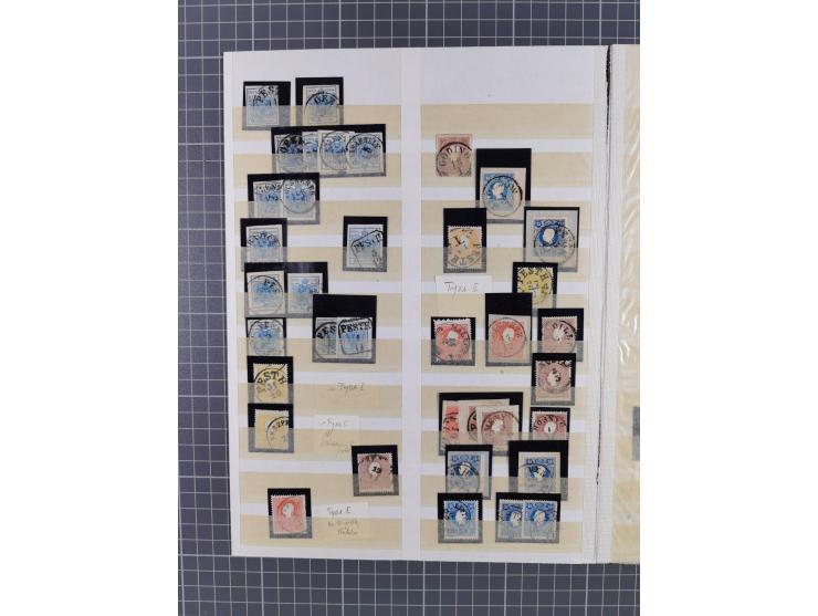 1850/64, small holding forerunners and first issues, including Mi. 1(4), 2(2), 4(3), 5(7) and 6(4)